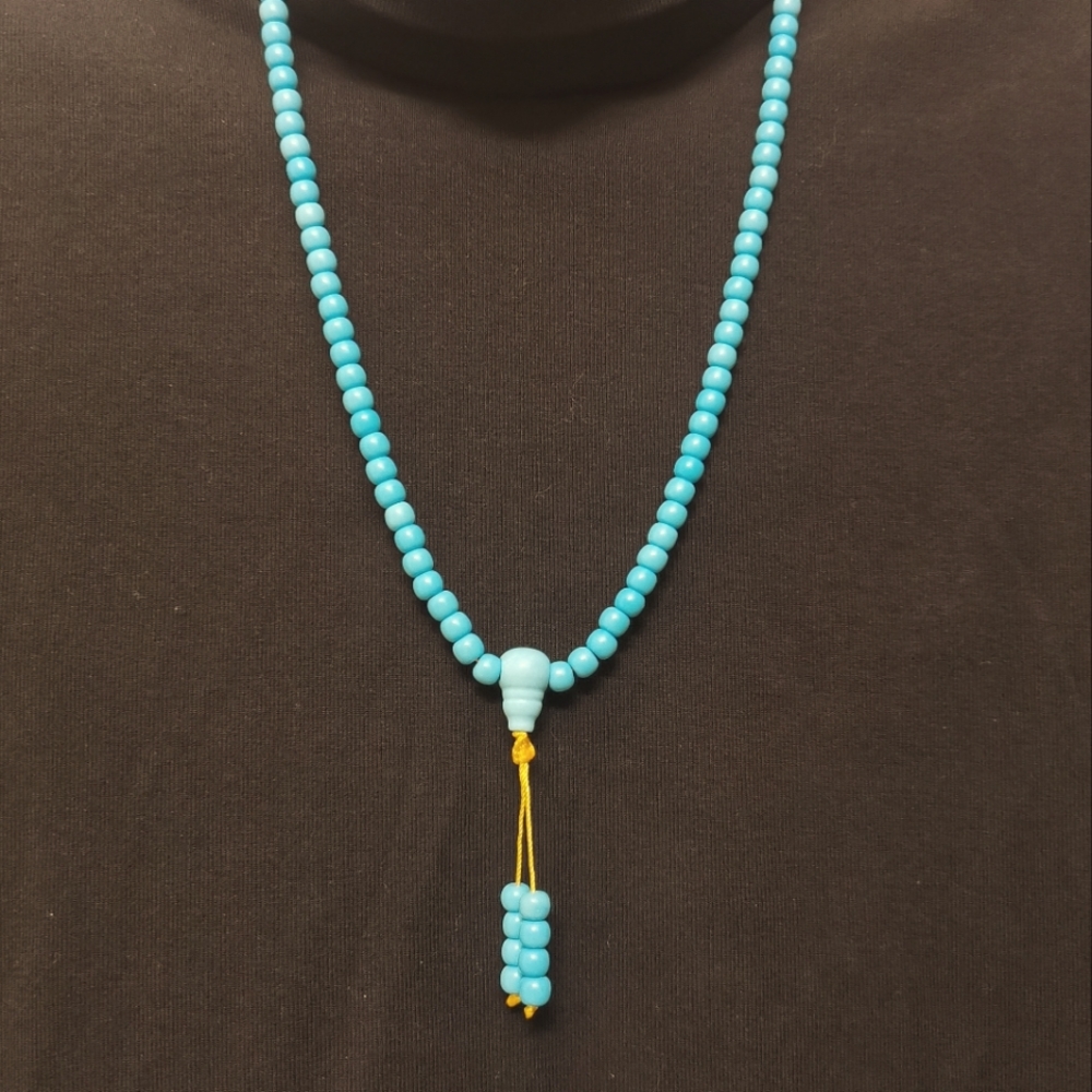Natural Hubei turquoise necklace.